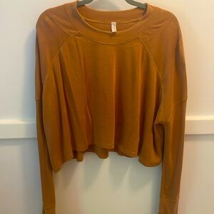 Free people movement cropped brown top size small